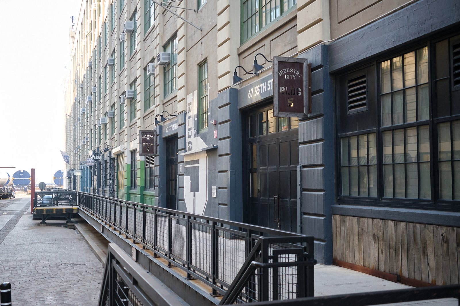The studio entrance: Building 5 at 67 35th St, Industry City, Brooklyn